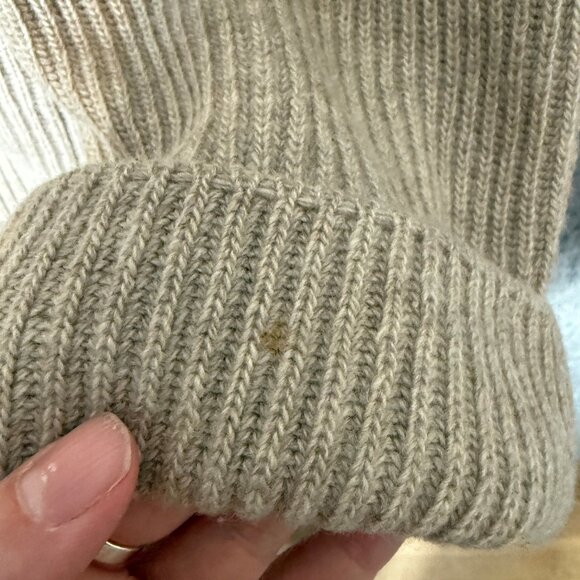 Riccardo Piacenza 100% Cashmere Cardigan Light Brown Chunky Ribbed Old Money M - Picture 9 of 11